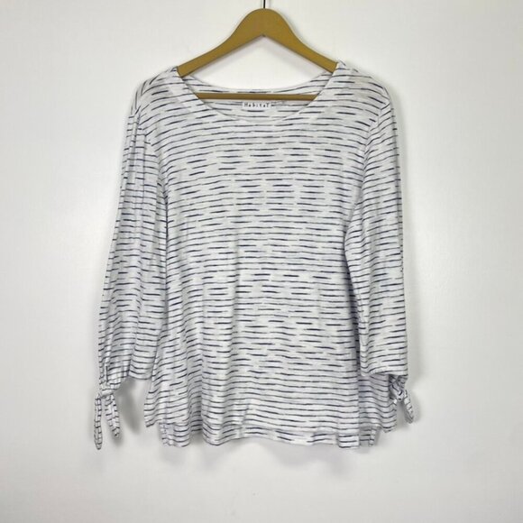 Habitat Striped Tie Sleeve Top - Picture 1 of 11